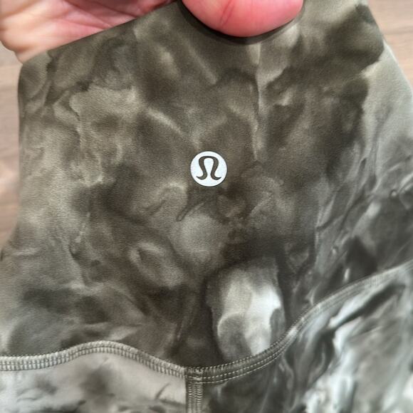 LULULEMON Diamond Dye Light Sage Align High Rise Active Workout Leggings Size 20 - Picture 10 of 11